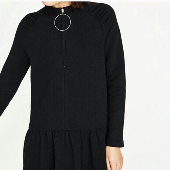 NWOT Zara Sweater Dress with Ring Zipper, XS - Picture 8 of 9